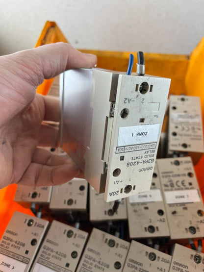 Lot of 15 Omron G3PA-420B G3PA-220B-VD Solid State Relays SSR 20A DIN Rail Used