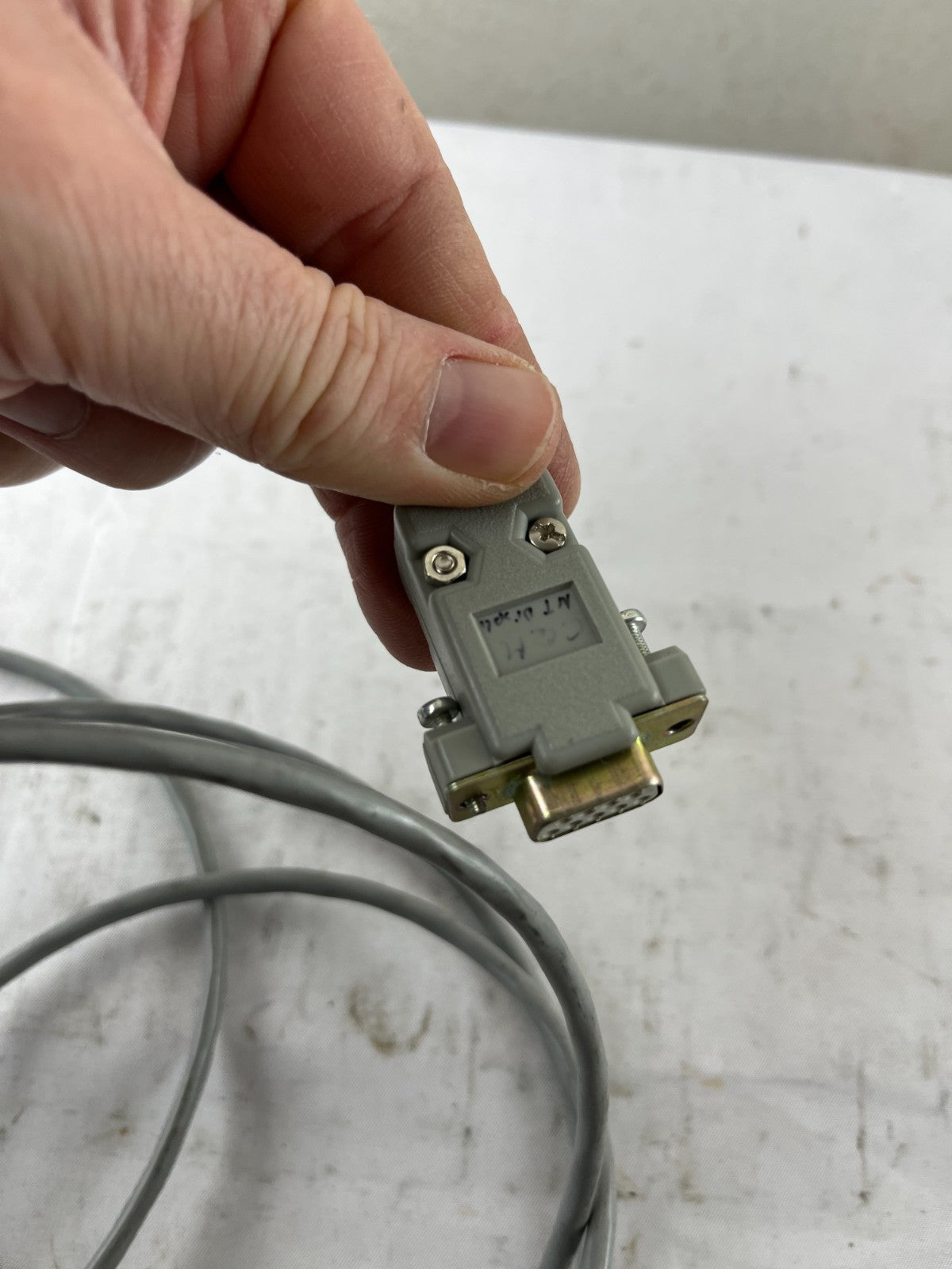 RS232 DB9 Female to Female Serial Cable Industrial Grey Used Spare Unit