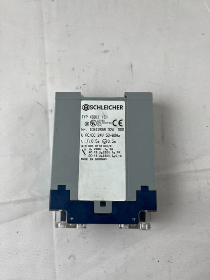 Schleicher KSB11(C) Time Relay Module 24V AC/DC 0.5s Delay DIN Rail Used