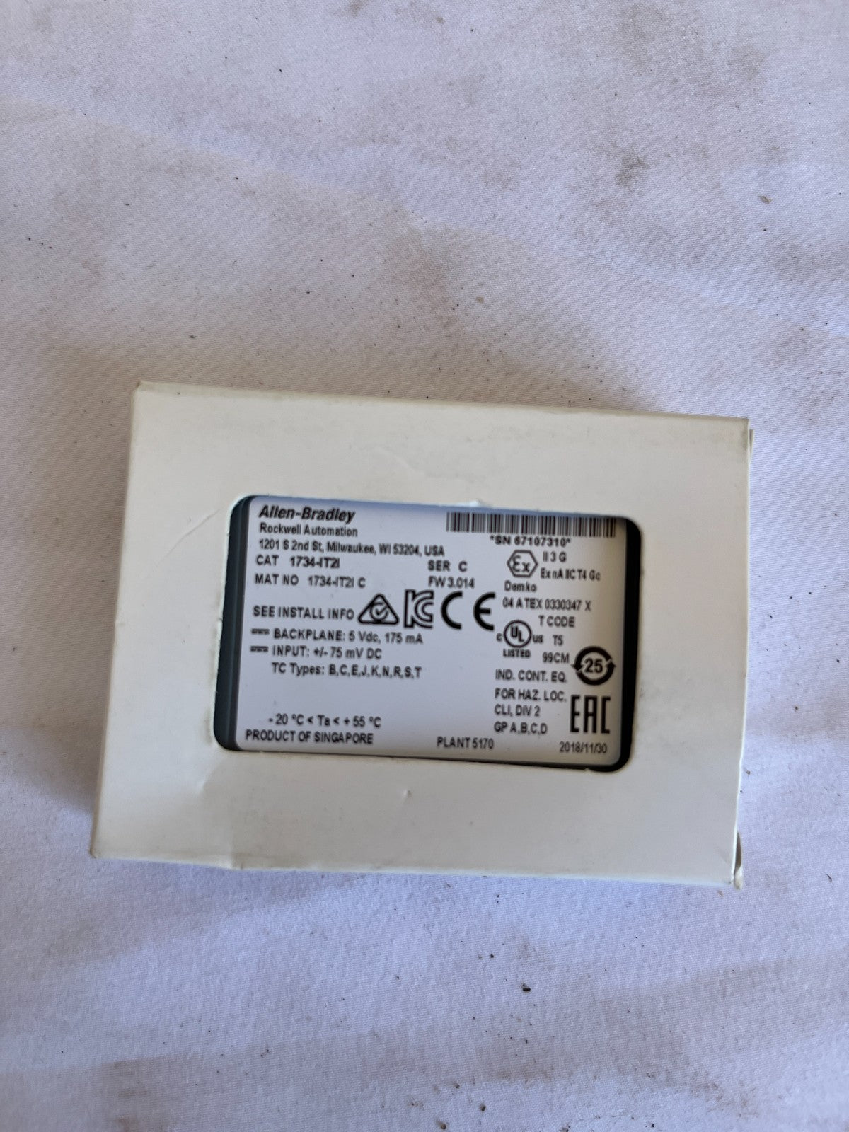 Allen-Bradley 1734-IT2I Ser C POINT I/O Thermocouple Input Module New Spare