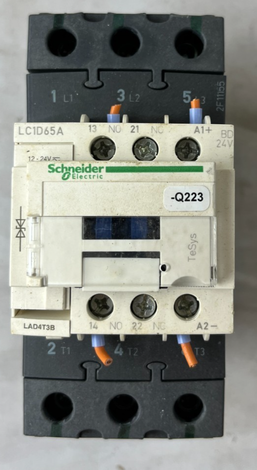 Schneider LC1D65A TeSys Contactor 80A 24V DC Coil Used Spare Unit