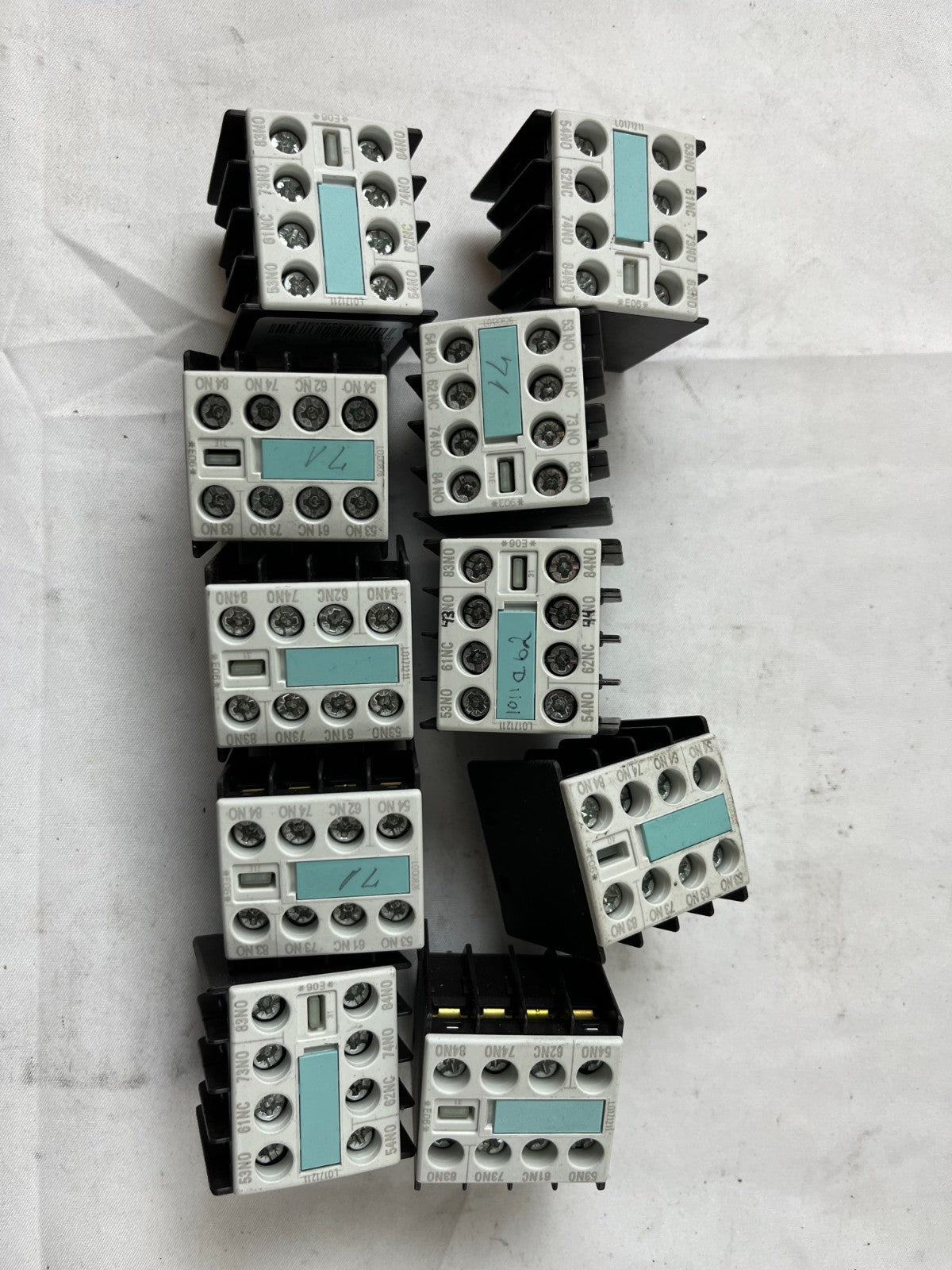 Siemens 3RH1911 Aux Contact Block 10A 240V IEC Used Lot 10 Mixed Models Spares
