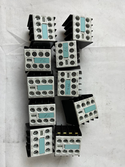 Siemens 3RH1911 Aux Contact Block 10A 240V IEC Used Lot 10 Mixed Models Spares