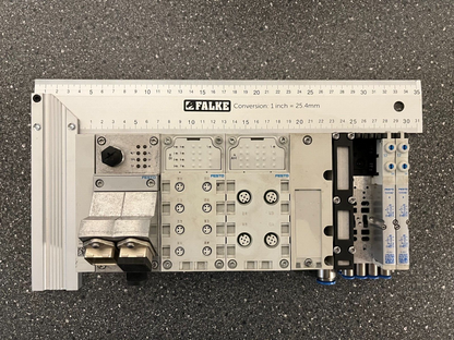 Festo Pneumatic Valve Manifold Assembly with Valves and Solenoids - Tested