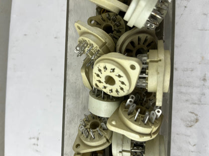 Industrial Relay Socket Lot Panel Mount Multi-Pin Relay Bases Vintage Control