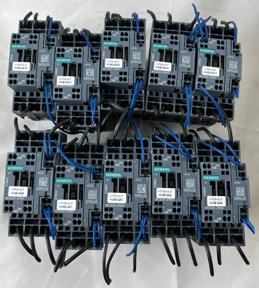 Lot of 10x Siemens Sirius 3RT2025-2FB40 Contactor 24V DC Motor Contactors Used