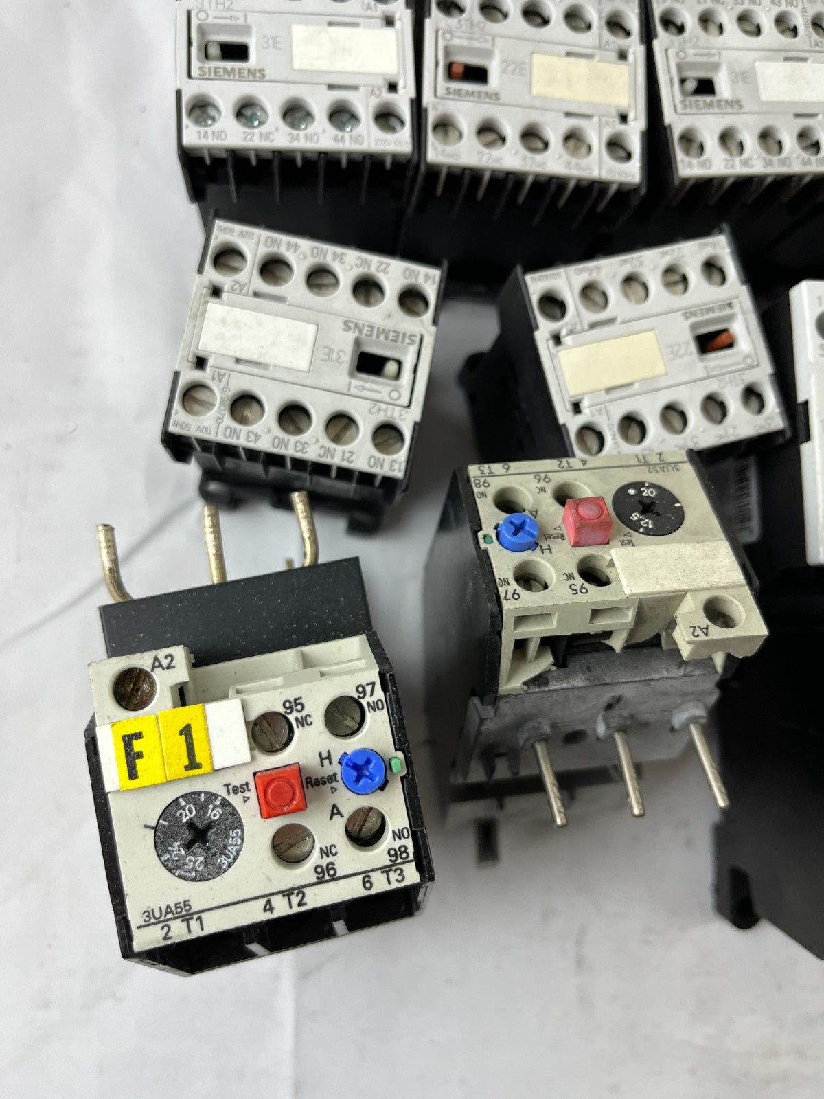 Siemens 3UA Series Thermal Overload Relay Mixed Lot Approx 30pcs Used Spares
