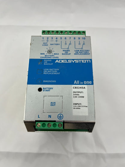 AdelSystem CBI245A DC UPS Power Supply 24V 5A 120W DIN Rail Battery Charger