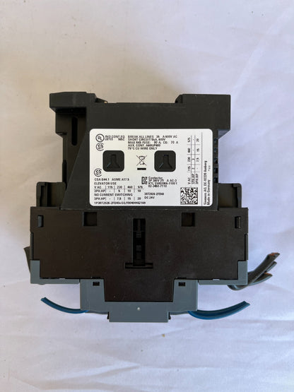 Siemens 3RT2026-2FB40 SIRIUS Contactor 3-pole 25A 11kW 24V DC coil Used Spare