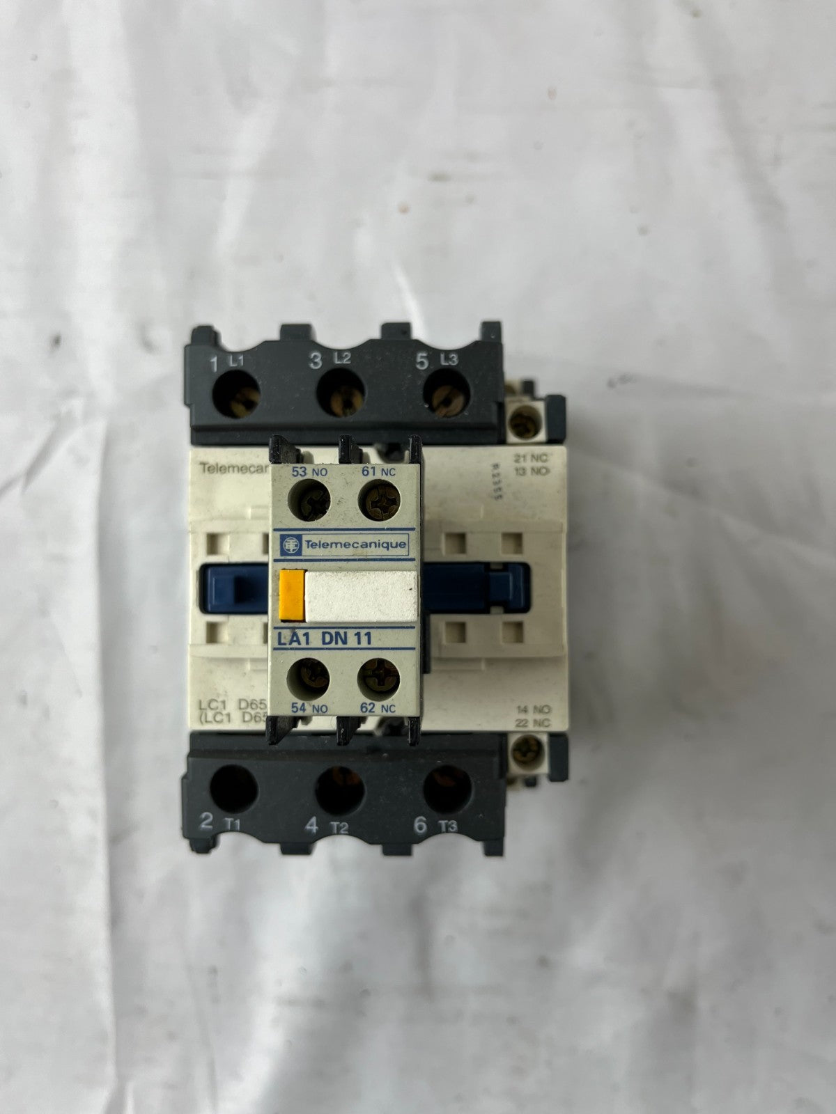 Telemecanique LC1 D65 Contactor 80A 1000V 3P w/ LA1 DN11 Aux Block Used Spare
