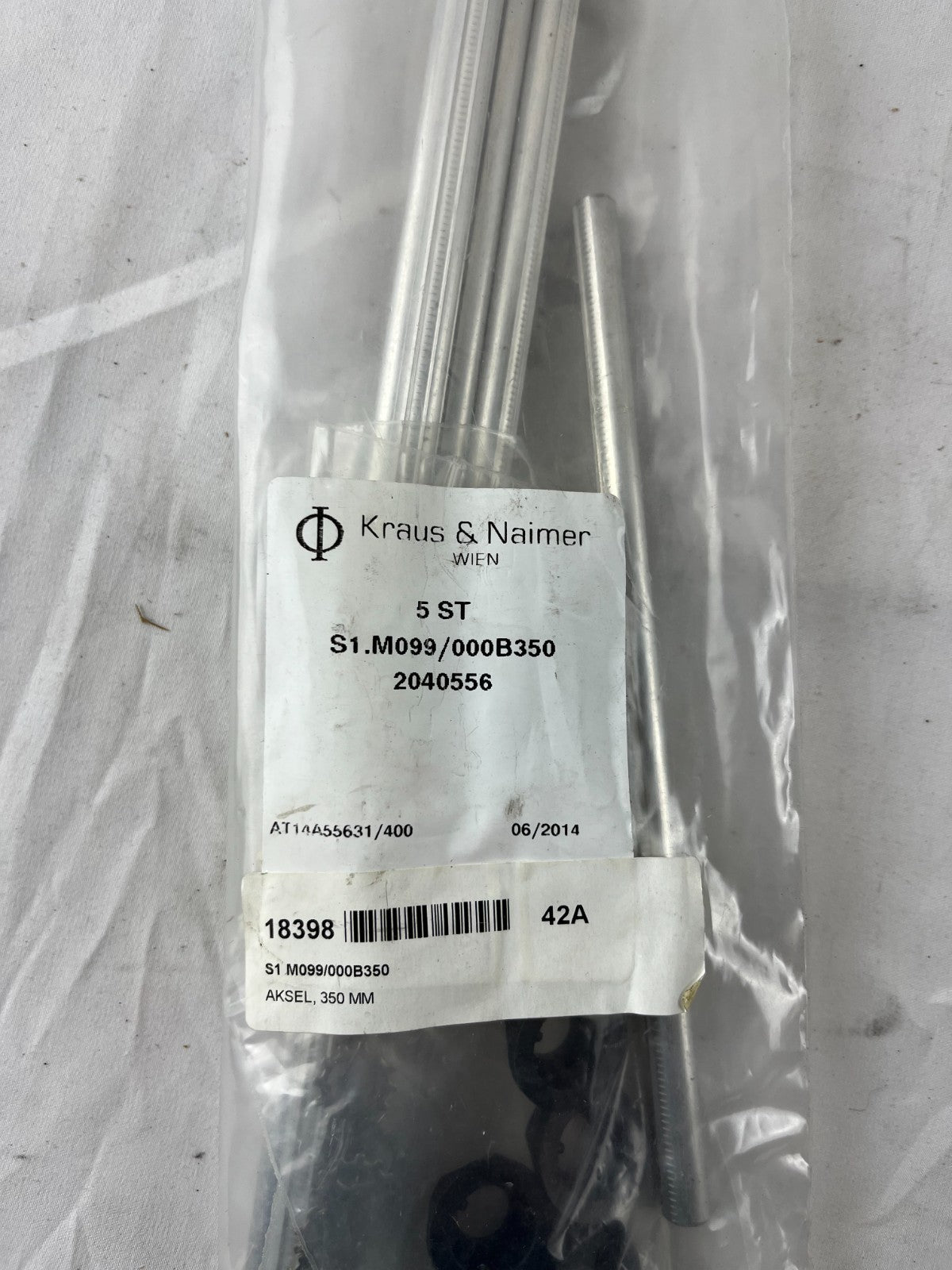 Kraus Naimer Shaft Extension Kit S1 M099/000B350 350mm 5pcs Austria New Sealed