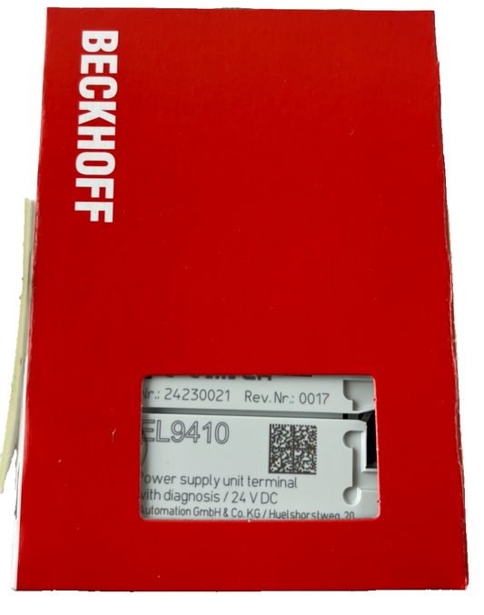 Beckhoff EL9410 EtherCAT Power Supply Terminal 24V DC 2A with Diagnostics New