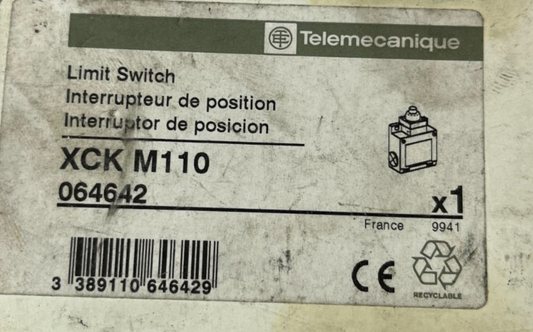 Telemecanique XCK-M110 Limit Switch Metal End Plunger 1NO+1NC 240V 3A IP66 New