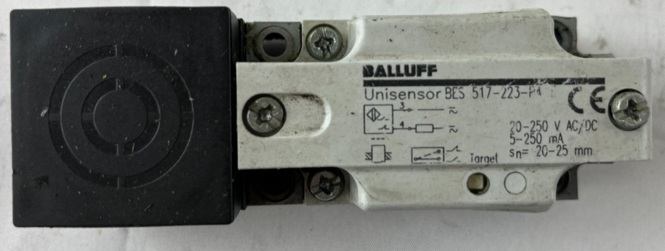 Balluff BES 517-223-P4 Unisensor Inductive Sensor 20-250V AC/DC 20-25mm Used