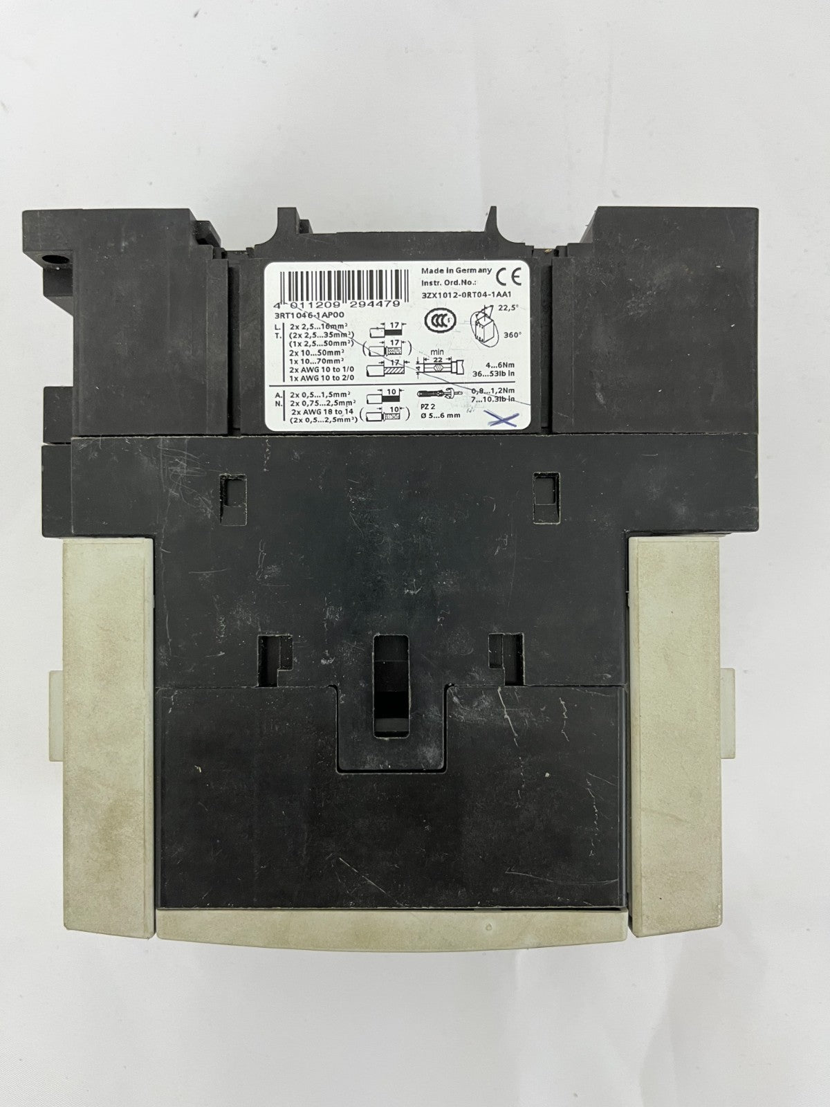 Siemens 3RT1046-1AP00 SIRIUS Power Contactor 3-Pole 95A 230V AC 45kW - Used Good