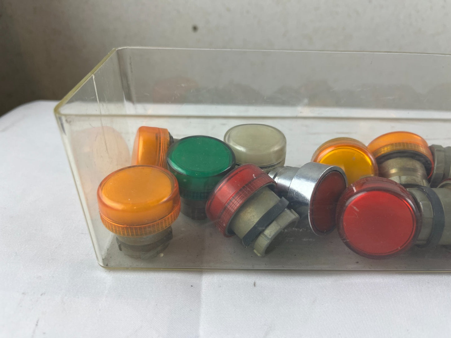 Mixed Lot 22mm Pilot Light Indicator Heads Red Green Amber White New Used