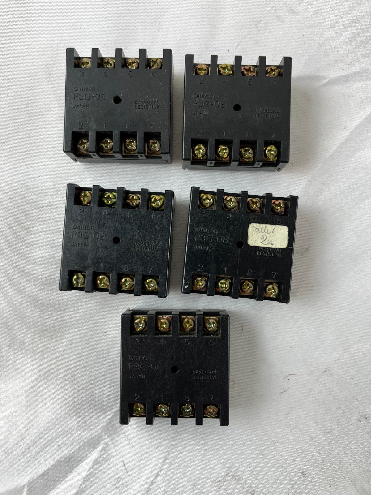 Omron P3G-08 Relay Socket 8-Pin Panel Mount Screw Terminal Lot 5pcs Spare Units