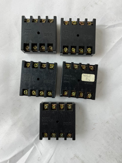 Omron P3G-08 Relay Socket 8-Pin Panel Mount Screw Terminal Lot 5pcs Spare Units