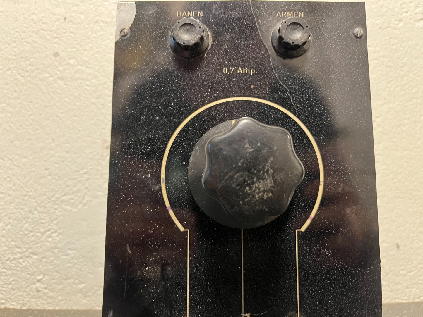 Vintage Rotary Rheostat 0.7 Amp 500 Ohm 250W - Bakelite Knob - Used