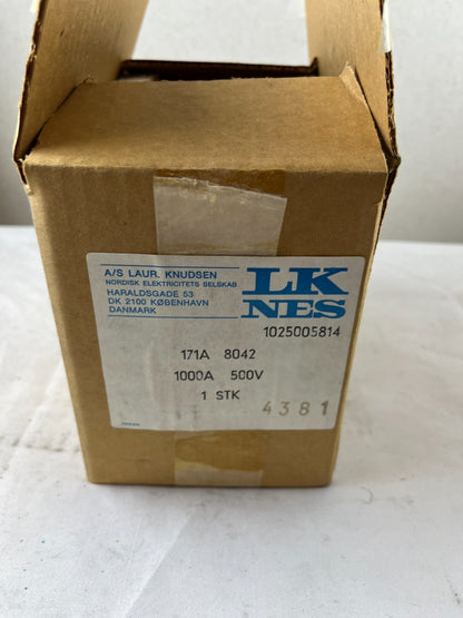 LK‑NES 171A8042 NH4 Fuse 1000A 500V gG Universal DIN 4 Denmark New in Box