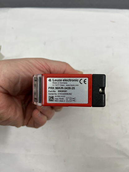 Leuze PRK 98/KR-3428-25 Retro-Reflective Photoelectric Sensor 20–230V AC/DC, New