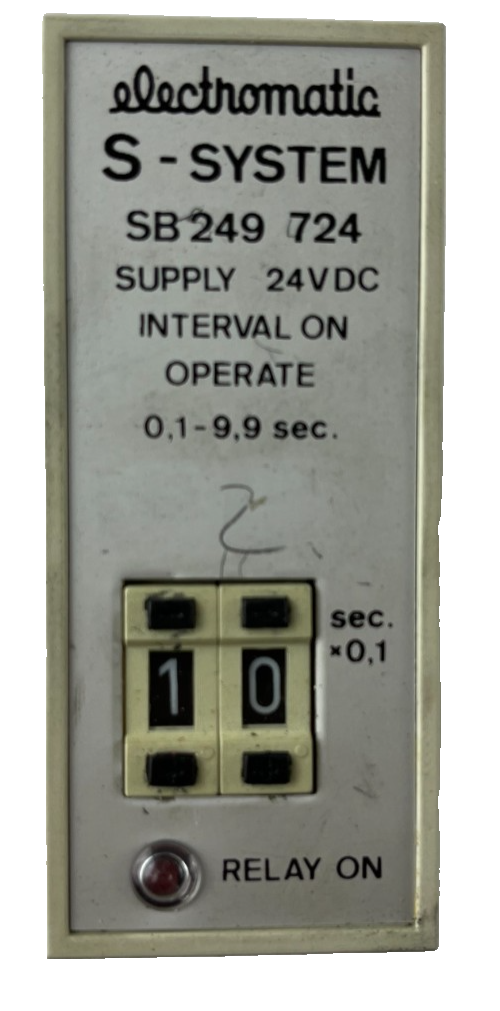Electromatic SB249 724 Interval Timer 24VDC Digital Display 0.1-9.9s w/ LED