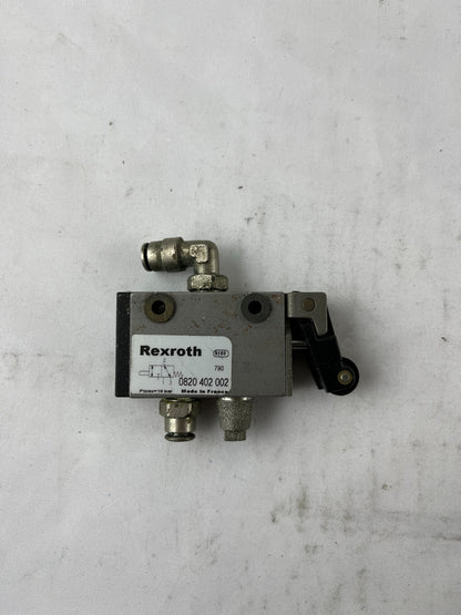 Rexroth 0820 402 002 Pneumatic Roller Lever Valve 10 Bar Used Spare Unit