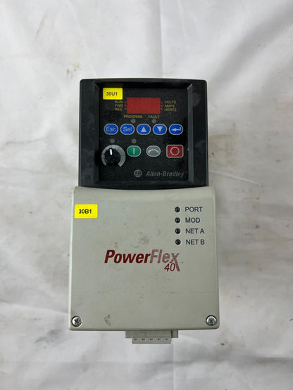 Allen-Bradley 22B-D6P0N104 PowerFlex 40 AC Drive 2.2kW 3HP 480V VFD Used Spare