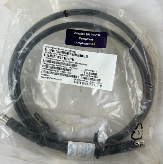Amphenol RF 95-686-33022 Coaxial Cable Assembly 37-0766-01 New Spare Unit