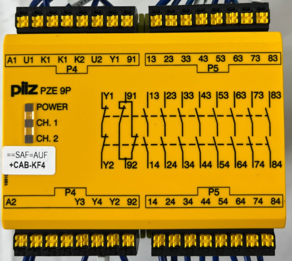 Pilz 787140 PZE 9P Safety Relay Contact Expander 24VAC/DC 8n/o 1n/c Used Spare