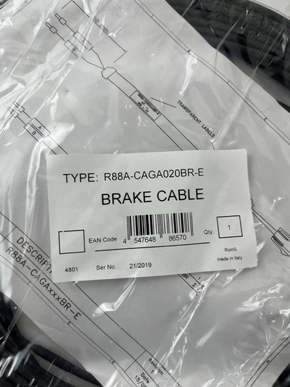 Omron R88A-CAGA020BR-E SmartStep 2 / G-Series Servo Motor Brake Cable 20m NEW