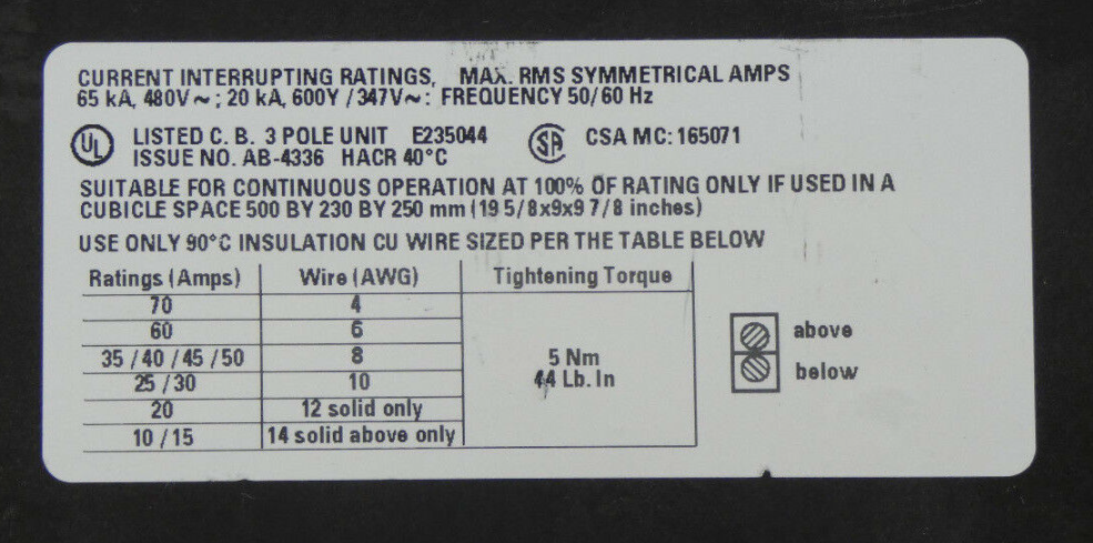SIEMENS SIRIUS 3RV1742-5DD10 Power Switch | Type H3RV1742