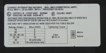 SIEMENS SIRIUS 3RV1742-5DD10 Power Switch | Type H3RV1742