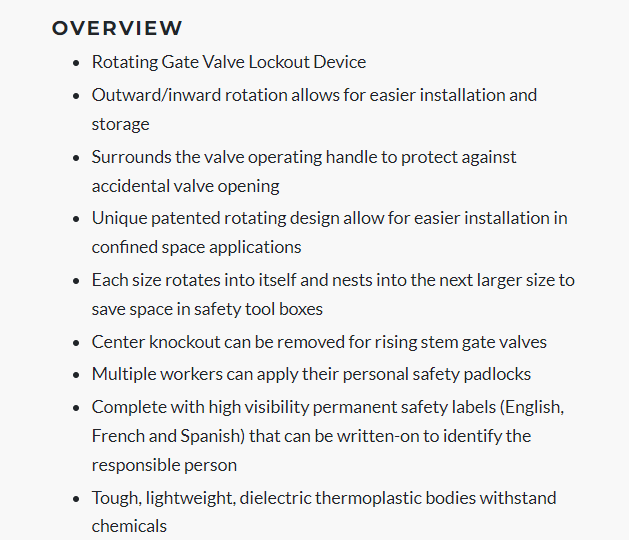 Master Lock Rotating Gate Valve Lockout, 8in-13in (20.3cm-33cm) Model 484