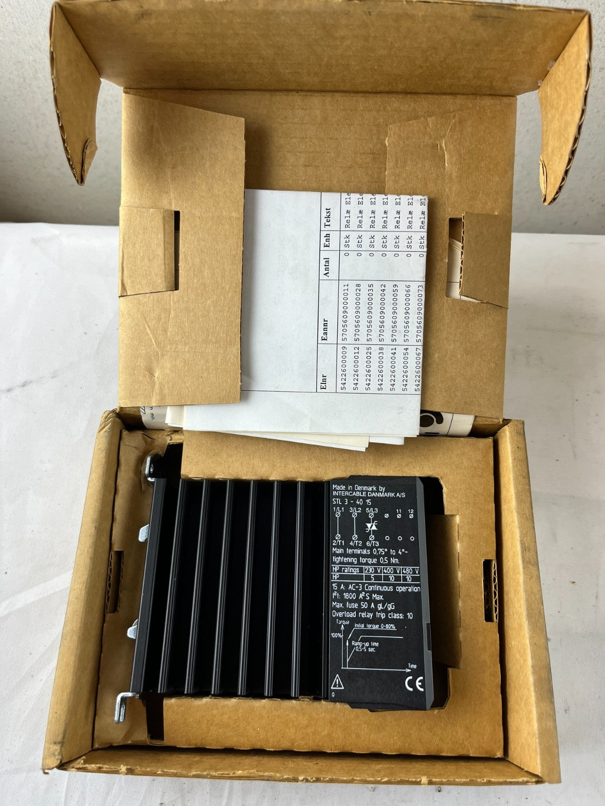 Intercable Danmark STL3-4015 Soft Starter NEW 230-400V 15A 7.5kW Motor Control