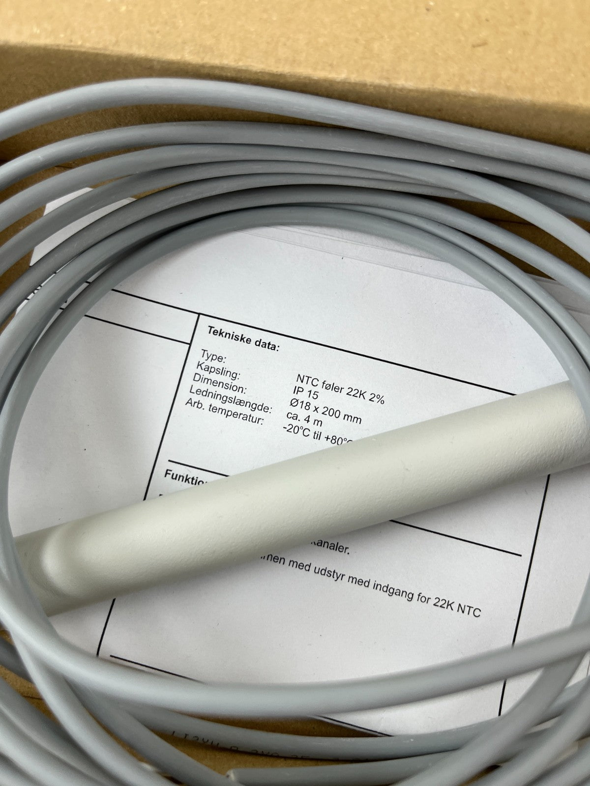 LSControl 49331 ES990 Duct Temperature Sensor NTC New Unused HVAC Probe