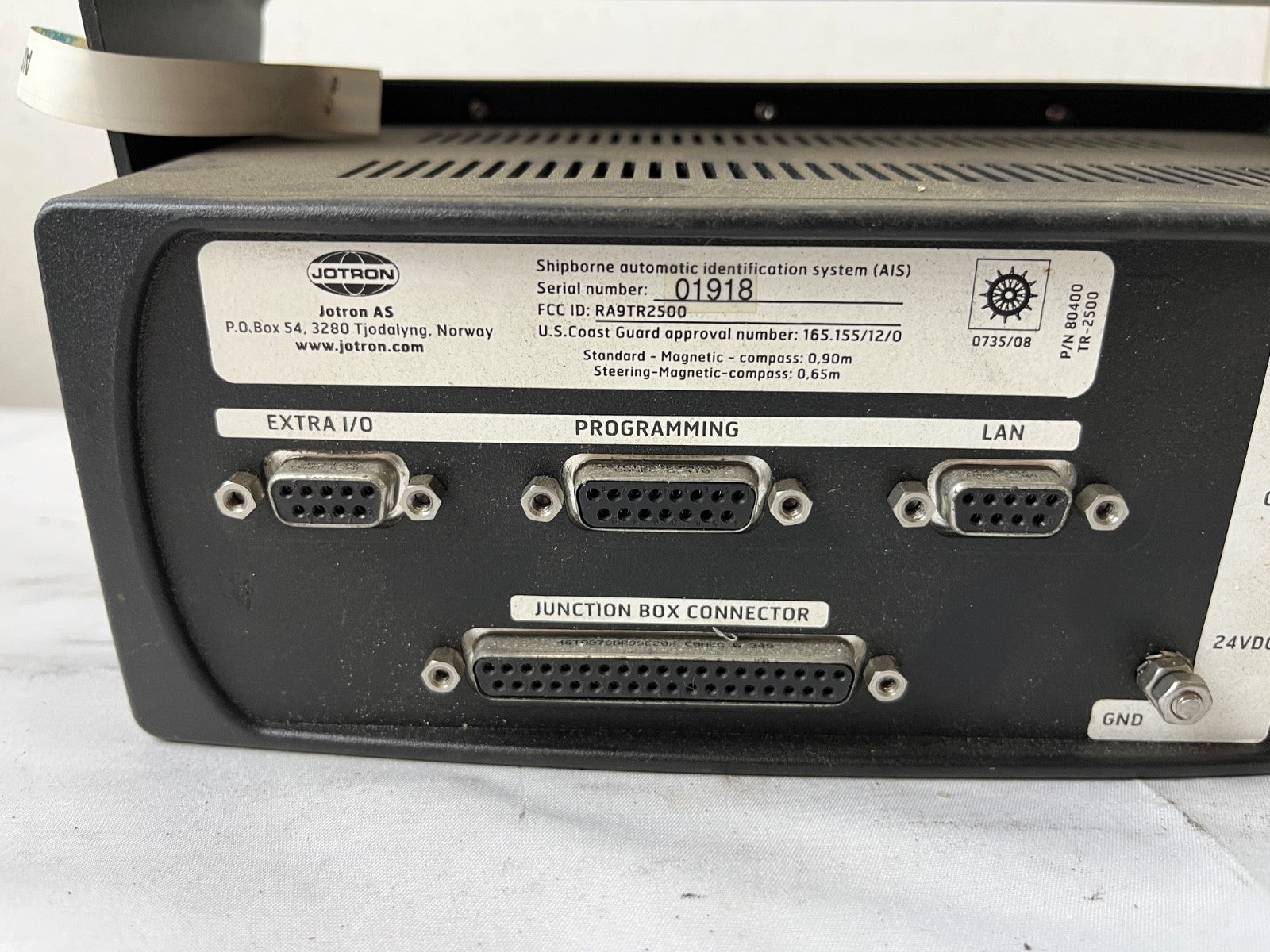 Jotron Tron UAIS TR-2500 AIS Transponder Shipborne Identification System Tested