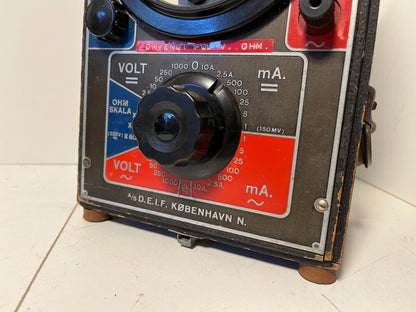 Vintage DEIF Elektrometer 30 Multimeter Voltmeter Ohmmeter - Untested, As-Is