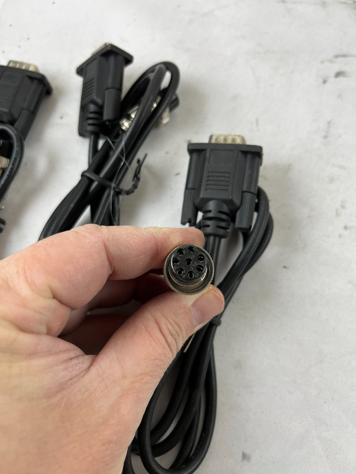 Serial RS232 9‑Pin D‑Sub To 8‑Pin Circular Cable Lot Of 3 New Spare Units