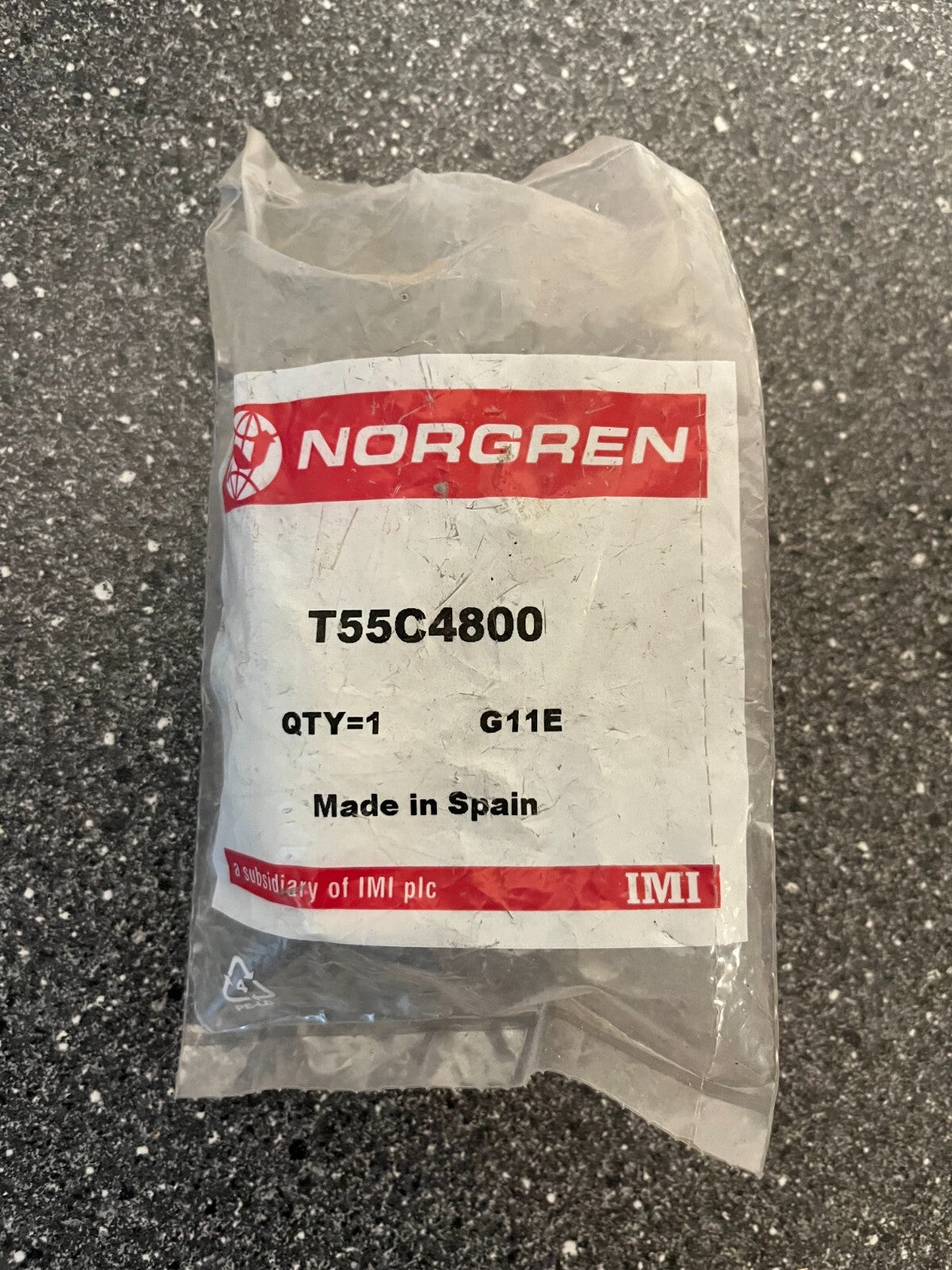 Norgren T55C4800 Pneumatic Valve, 10 Bar Max, G11E, New in Sealed Packaging