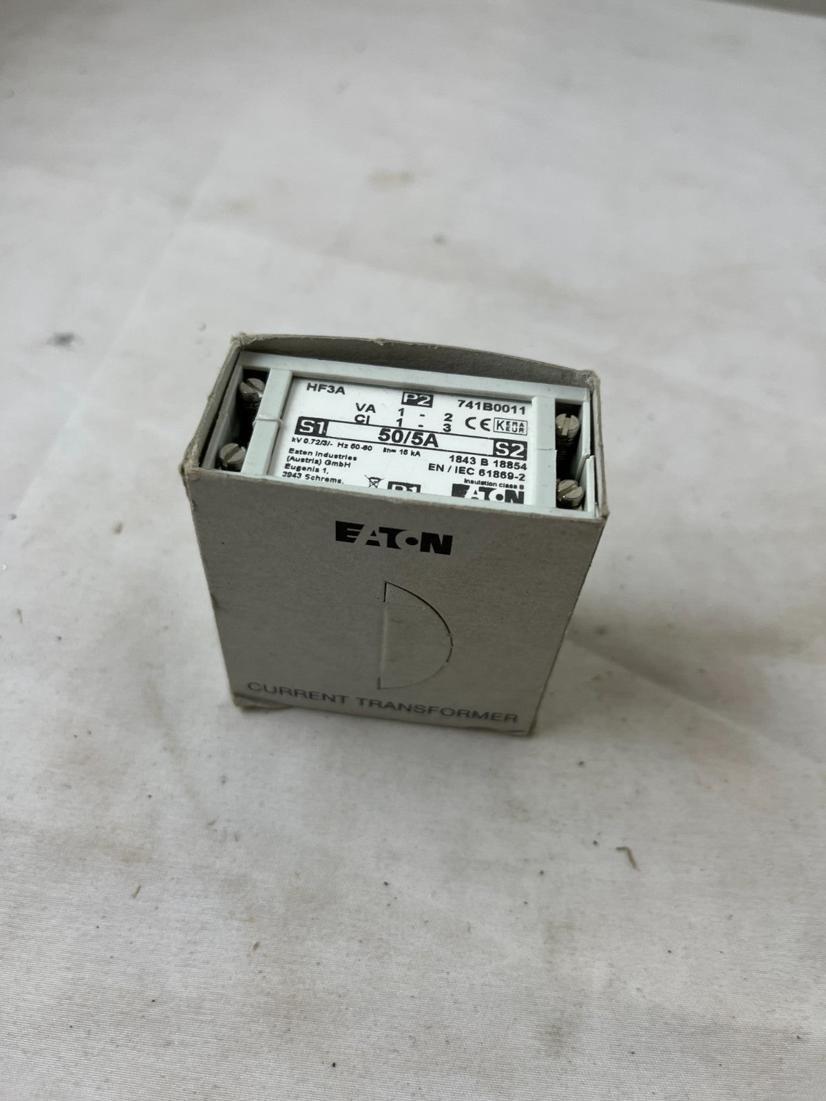 Eaton HF3A 741B0011 Current Transformer 50/5A 1VA IEC 61869-2 New in Box