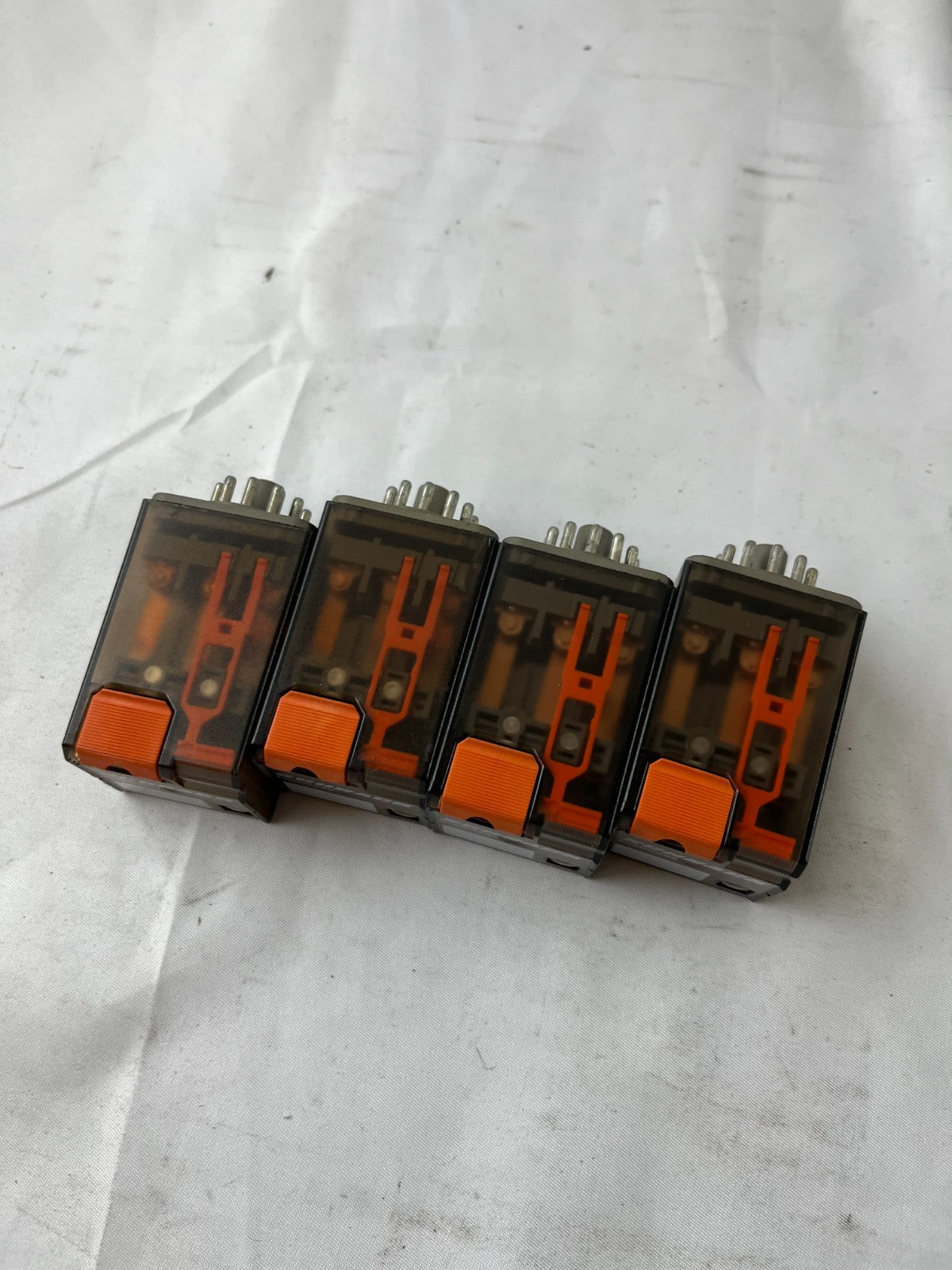 Schrack MT328230 Relay 230V AC 10A 3CO Plug‑In Tyco – Lot of 4 Used Spare Units