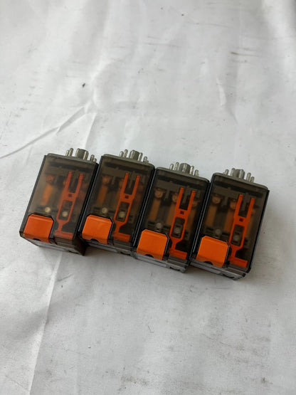 Schrack MT328230 Relay 230V AC 10A 3CO Plug‑In Tyco – Lot of 4 Used Spare Units