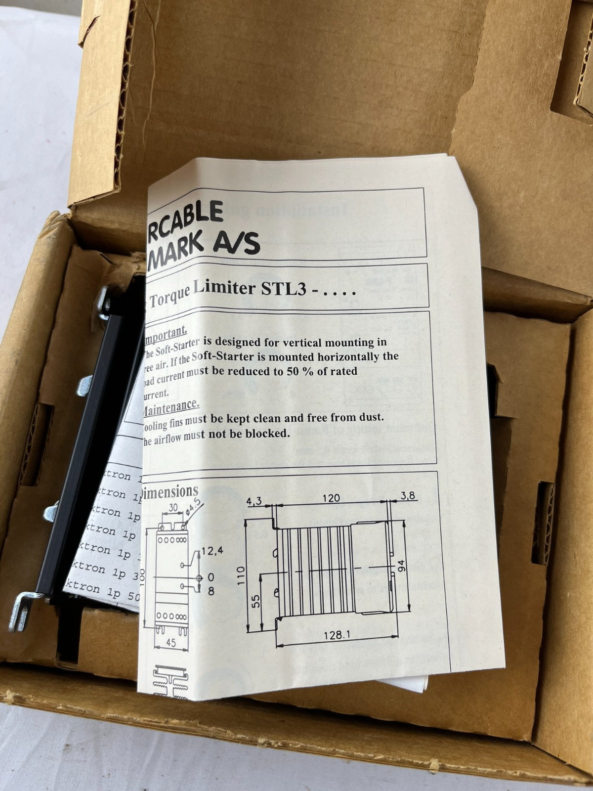 Intercable Danmark STL3-4015 Soft Starter NEW 230-400V 15A 7.5kW Motor Control