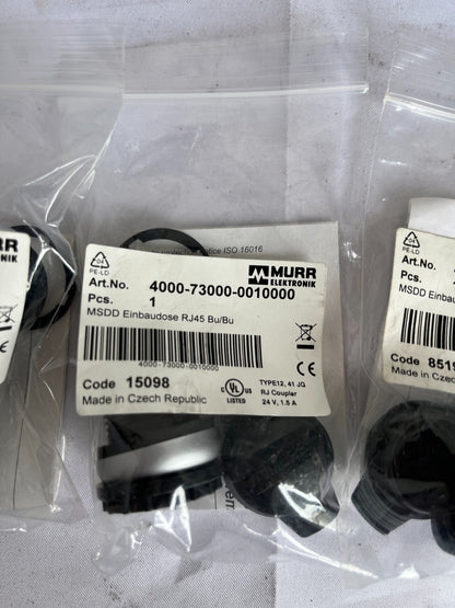 Murr Elektronik Msdd Rj45 Cat5e Panel Connector 4000‑73000‑0010000 Lot Of 3 New