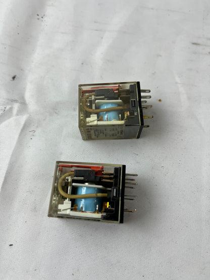Omron MY2N-D2 Relay 24V DC DPDT Plug‑In – Lot of 2 Used Spare Units