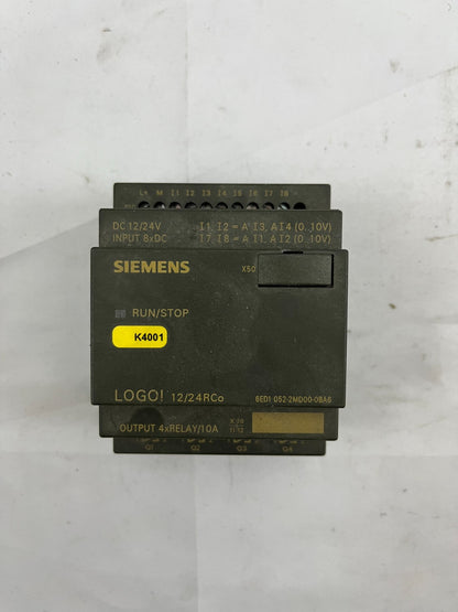 Siemens LOGO! 12/24RCo Logic Module 6ED1 052-2MD00-0BA6 | 8DI/4Relay DO | 12–24V