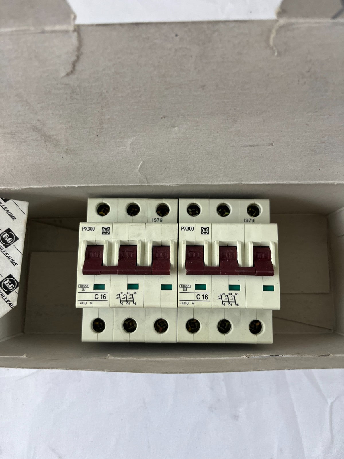 Felten & Guilleaume PX300 C16A 3‑Pole 400V 10kA Miniature Circuit Breaker Lot 2x
