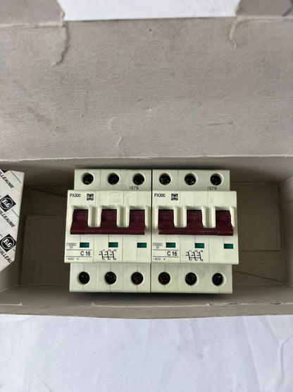Felten & Guilleaume PX300 C16A 3‑Pole 400V 10kA Miniature Circuit Breaker Lot 2x