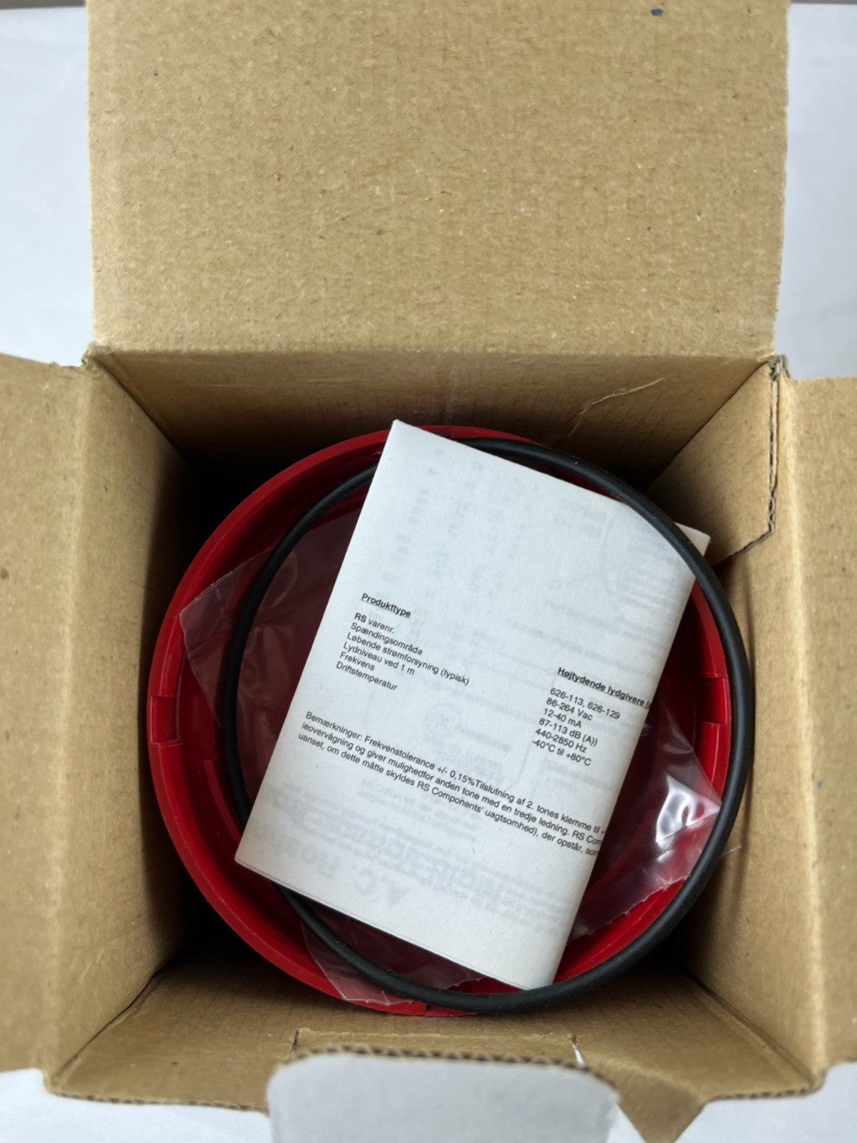 Fulleon 626‑113 Electronic Sounder Horn 110–240V AC IP65 Red Base New UK Made